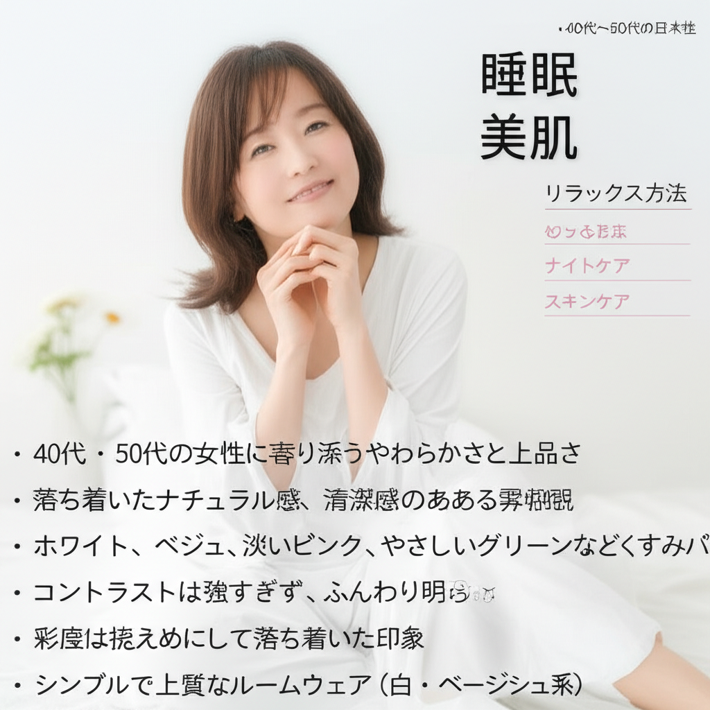 美肌に導く睡眠の力｜40代・50代が実践すべき3つの夜習慣でハリツヤ素肌を手に入れる方法