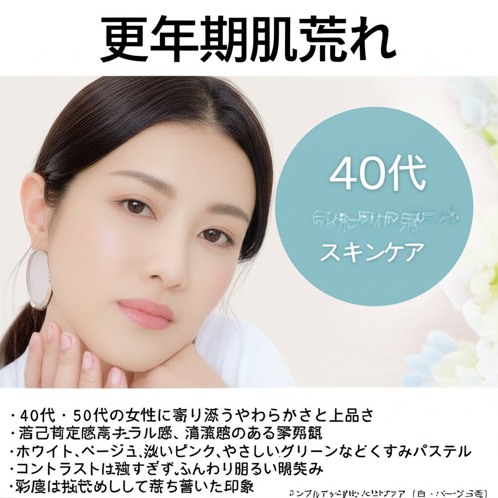 【40代・50代必見】更年期の肌荒れを劇的に改善する4つの方法｜ホルモンバランスとスキンケアの正しい知識