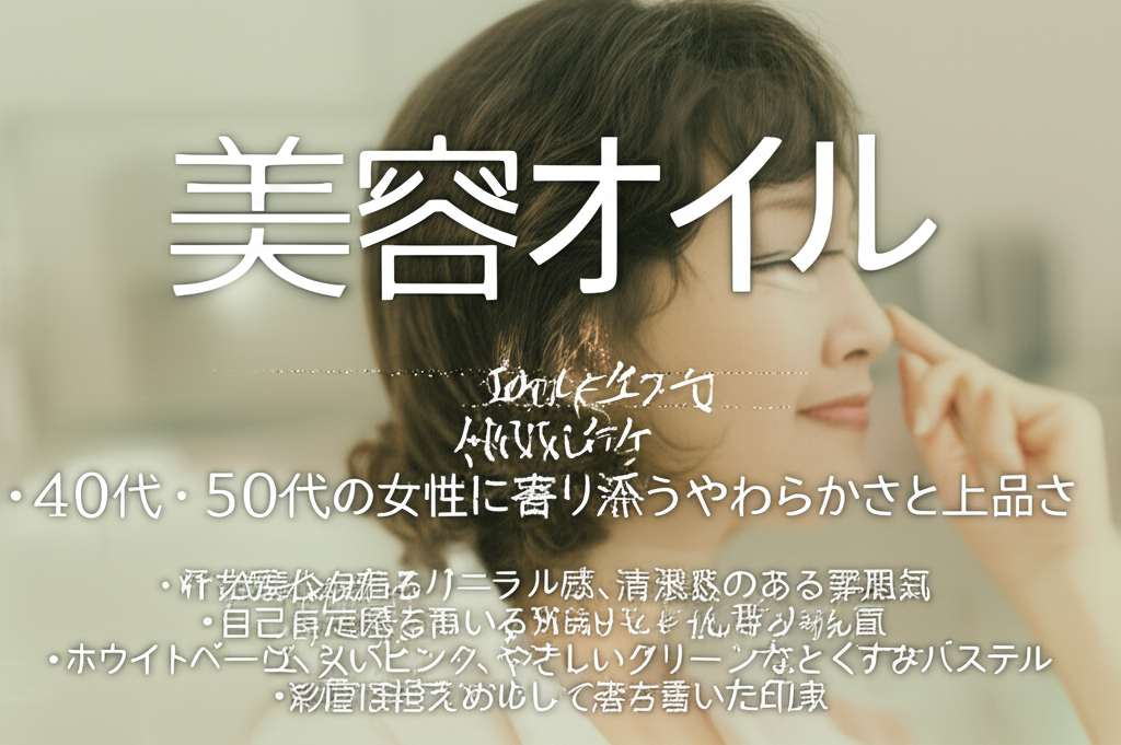 40代・50代必見！美容オイルで始める究極のエイジングケア【実践的使い方ガイド】